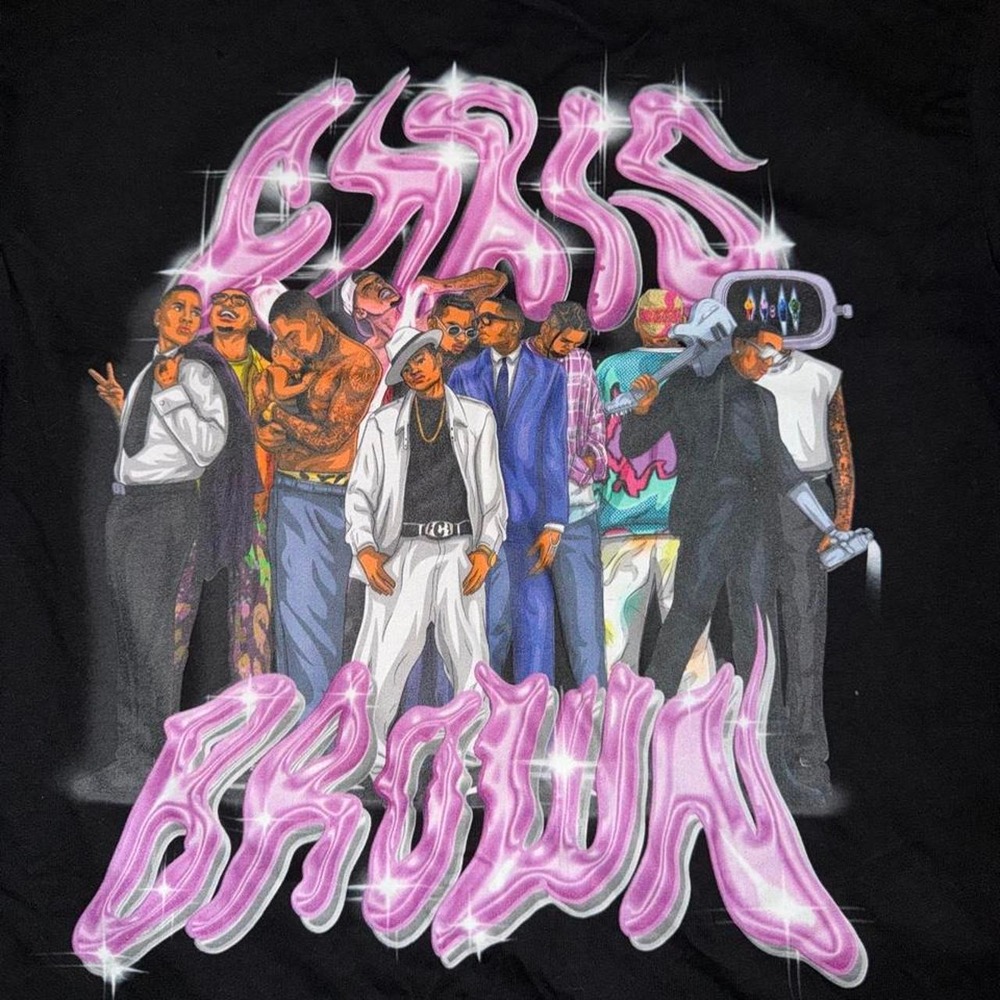 Chris Brown cotton graphic tee size L